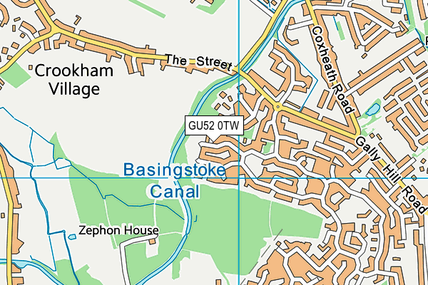 GU52 0TW map - OS VectorMap District (Ordnance Survey)