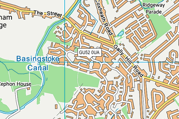 GU52 0UA map - OS VectorMap District (Ordnance Survey)