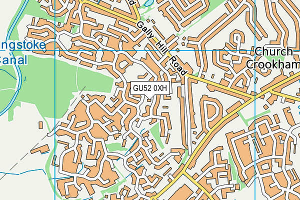 GU52 0XH map - OS VectorMap District (Ordnance Survey)