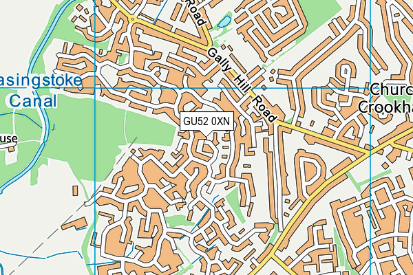 GU52 0XN map - OS VectorMap District (Ordnance Survey)