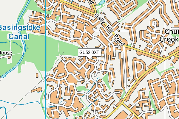 GU52 0XT map - OS VectorMap District (Ordnance Survey)