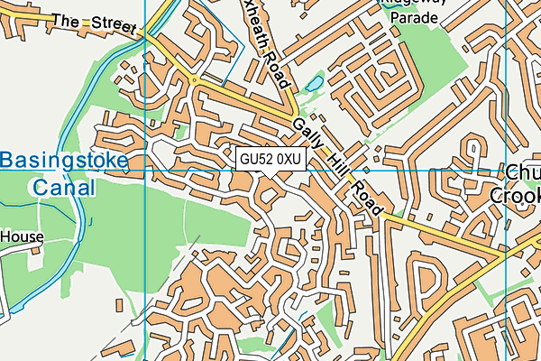 GU52 0XU map - OS VectorMap District (Ordnance Survey)