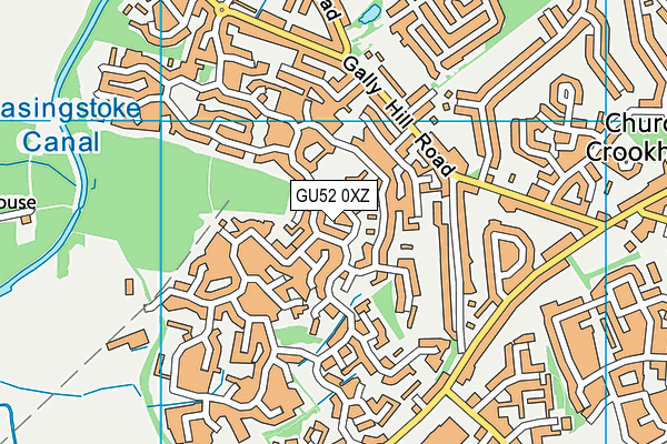 GU52 0XZ map - OS VectorMap District (Ordnance Survey)