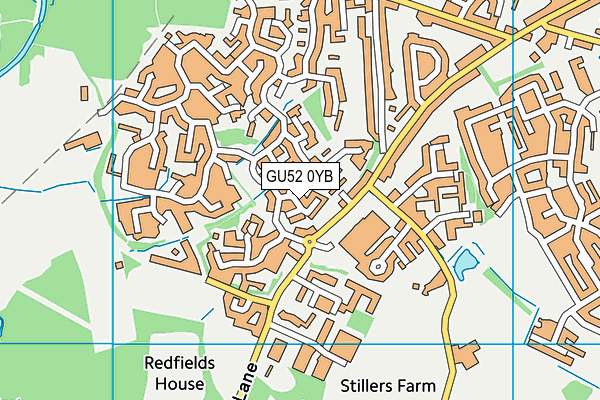 GU52 0YB map - OS VectorMap District (Ordnance Survey)