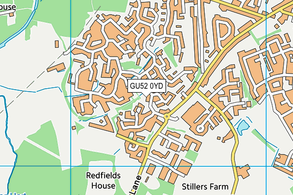 GU52 0YD map - OS VectorMap District (Ordnance Survey)