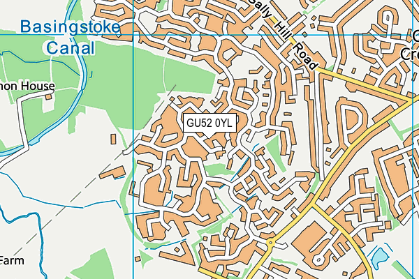 GU52 0YL map - OS VectorMap District (Ordnance Survey)