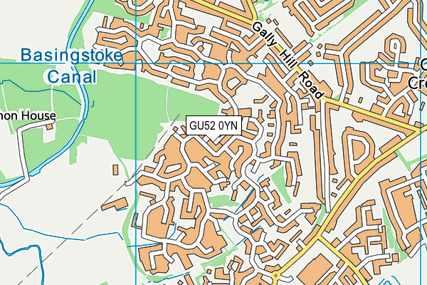 GU52 0YN map - OS VectorMap District (Ordnance Survey)