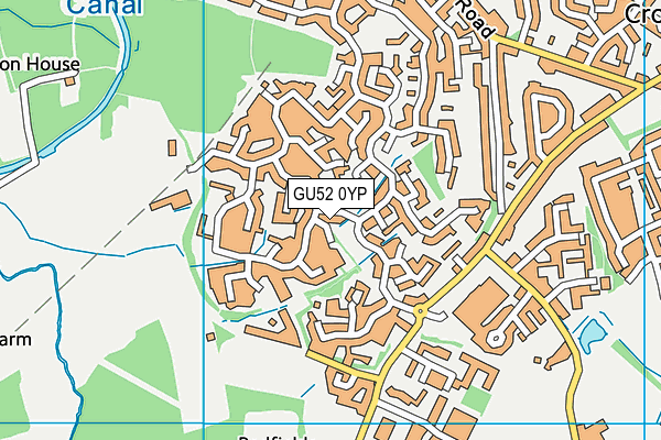 GU52 0YP map - OS VectorMap District (Ordnance Survey)