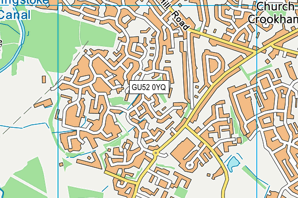 GU52 0YQ map - OS VectorMap District (Ordnance Survey)