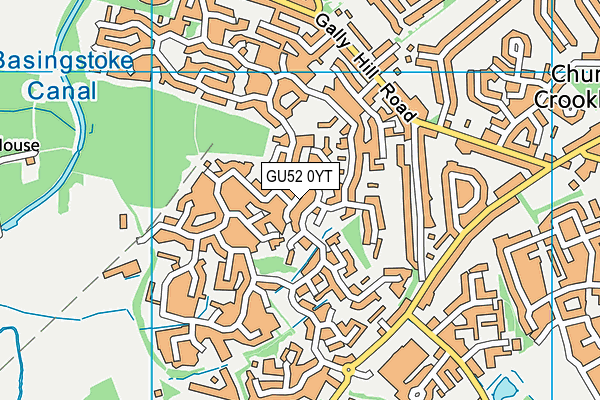 GU52 0YT map - OS VectorMap District (Ordnance Survey)