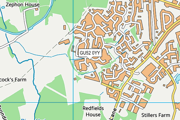 GU52 0YY map - OS VectorMap District (Ordnance Survey)