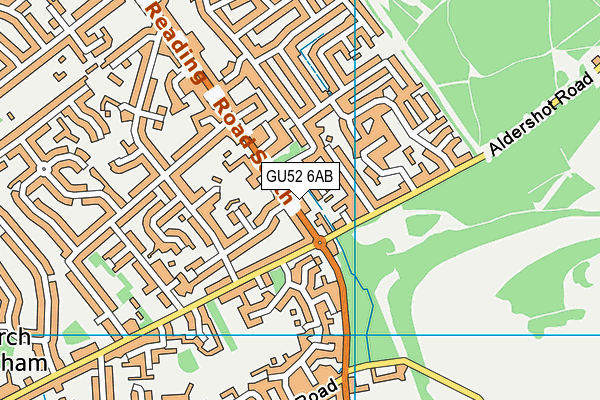 GU52 6AB map - OS VectorMap District (Ordnance Survey)