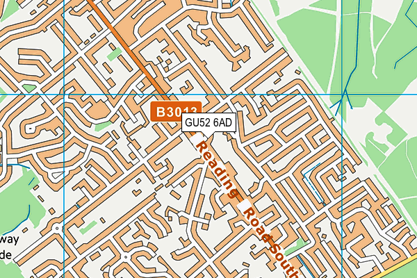 GU52 6AD map - OS VectorMap District (Ordnance Survey)