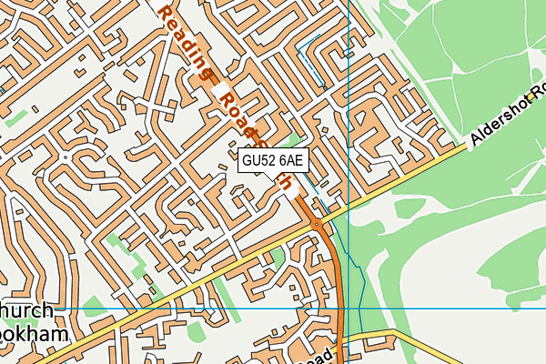 GU52 6AE map - OS VectorMap District (Ordnance Survey)