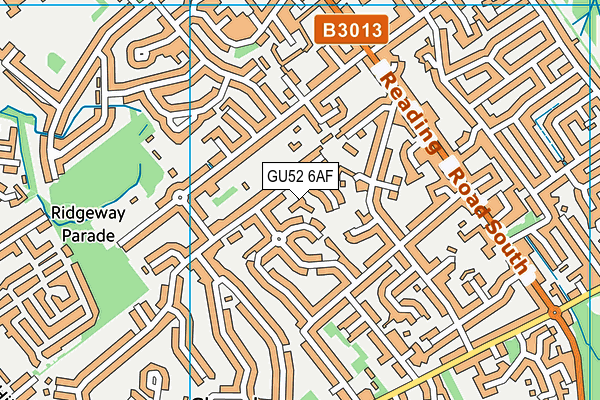 GU52 6AF map - OS VectorMap District (Ordnance Survey)