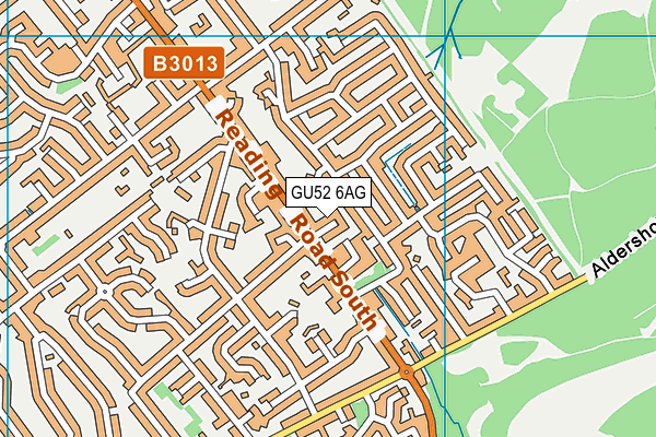 GU52 6AG map - OS VectorMap District (Ordnance Survey)