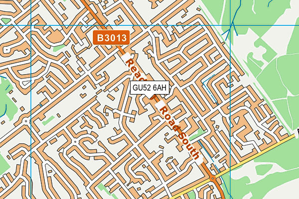 GU52 6AH map - OS VectorMap District (Ordnance Survey)