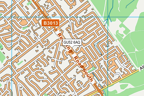 GU52 6AQ map - OS VectorMap District (Ordnance Survey)