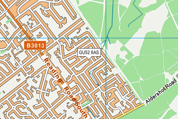 GU52 6AS map - OS VectorMap District (Ordnance Survey)
