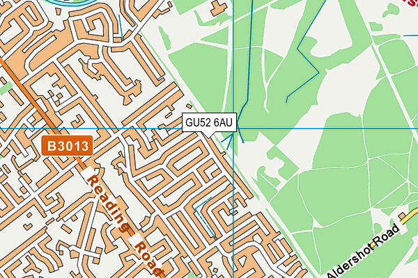GU52 6AU map - OS VectorMap District (Ordnance Survey)