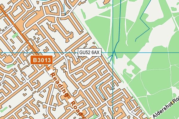 GU52 6AX map - OS VectorMap District (Ordnance Survey)