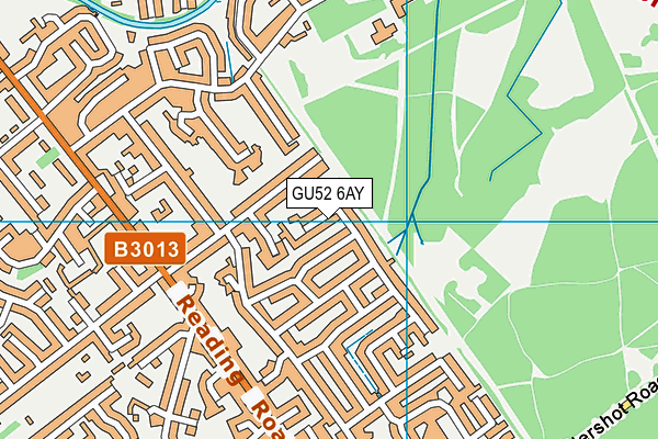 GU52 6AY map - OS VectorMap District (Ordnance Survey)