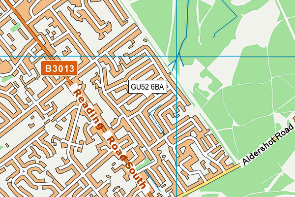 GU52 6BA map - OS VectorMap District (Ordnance Survey)