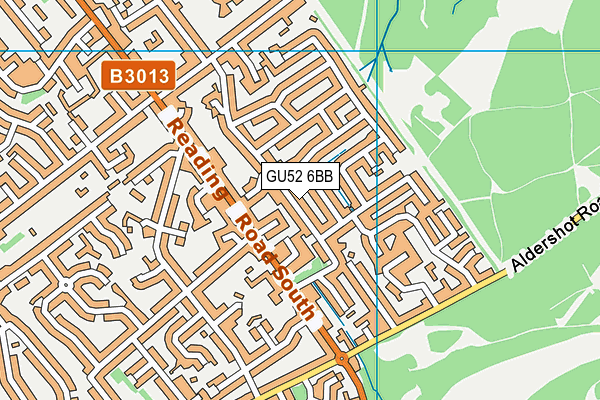 GU52 6BB map - OS VectorMap District (Ordnance Survey)
