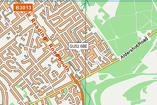GU52 6BE map - OS VectorMap District (Ordnance Survey)
