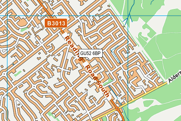 GU52 6BP map - OS VectorMap District (Ordnance Survey)