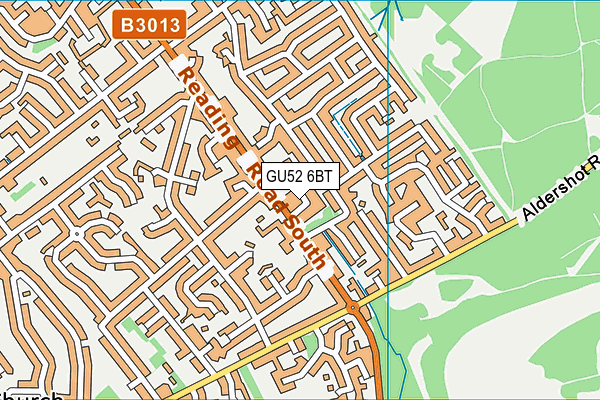 GU52 6BT map - OS VectorMap District (Ordnance Survey)