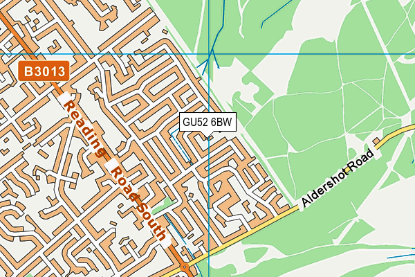 GU52 6BW map - OS VectorMap District (Ordnance Survey)