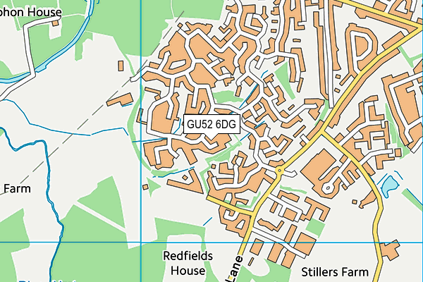 GU52 6DG map - OS VectorMap District (Ordnance Survey)
