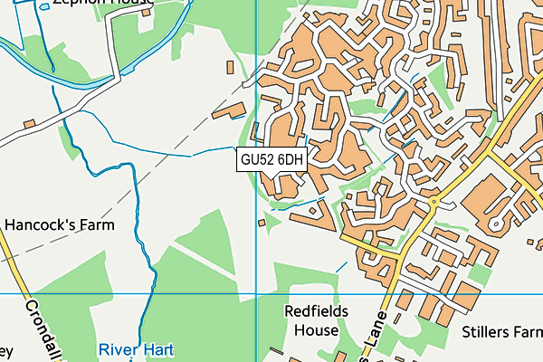 GU52 6DH map - OS VectorMap District (Ordnance Survey)