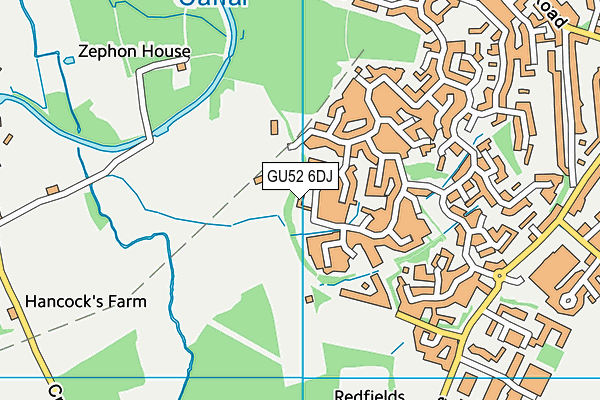 GU52 6DJ map - OS VectorMap District (Ordnance Survey)