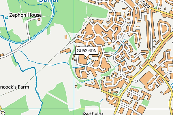 GU52 6DN map - OS VectorMap District (Ordnance Survey)
