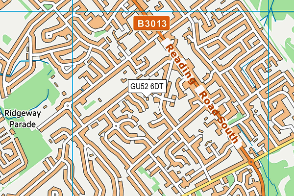 GU52 6DT map - OS VectorMap District (Ordnance Survey)