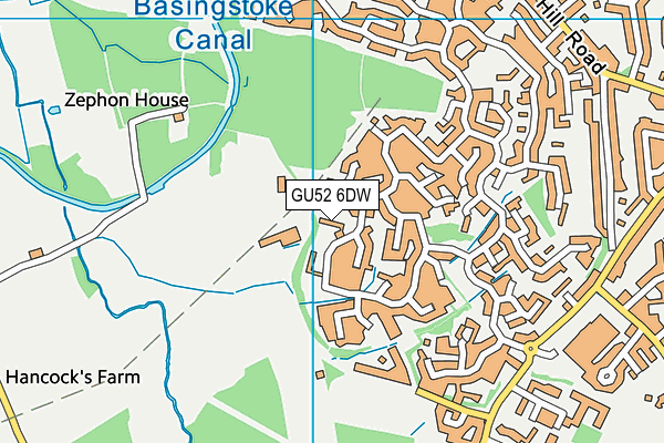GU52 6DW map - OS VectorMap District (Ordnance Survey)