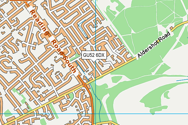 GU52 6DX map - OS VectorMap District (Ordnance Survey)