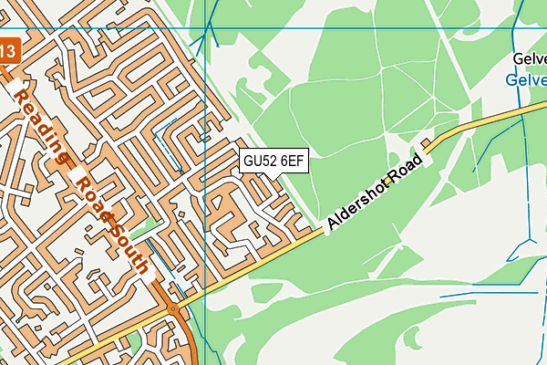 GU52 6EF map - OS VectorMap District (Ordnance Survey)