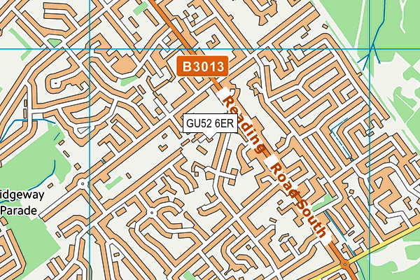 GU52 6ER map - OS VectorMap District (Ordnance Survey)