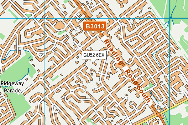 GU52 6EX map - OS VectorMap District (Ordnance Survey)
