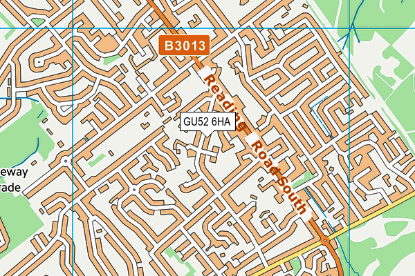 GU52 6HA map - OS VectorMap District (Ordnance Survey)