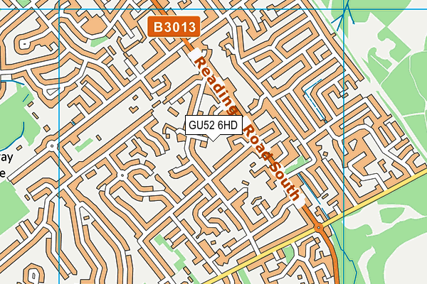 GU52 6HD map - OS VectorMap District (Ordnance Survey)