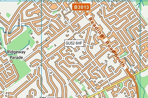 GU52 6HF map - OS VectorMap District (Ordnance Survey)
