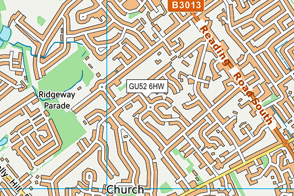 GU52 6HW map - OS VectorMap District (Ordnance Survey)