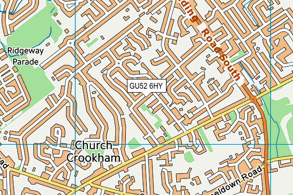 GU52 6HY map - OS VectorMap District (Ordnance Survey)