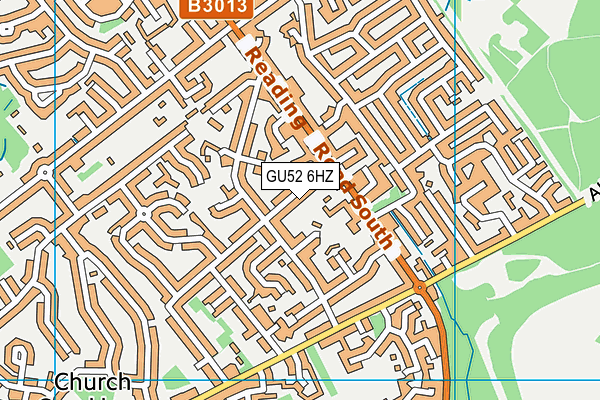 GU52 6HZ map - OS VectorMap District (Ordnance Survey)
