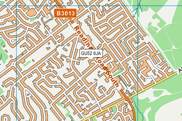 GU52 6JA map - OS VectorMap District (Ordnance Survey)
