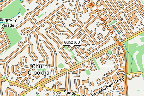 GU52 6JD map - OS VectorMap District (Ordnance Survey)